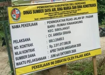 Proyek SDABMBK DS di Sibolangit Senilai Rp 3 Milyar Lebih, Disorot