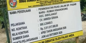 Proyek SDABMBK DS di Sibolangit Senilai Rp 3 Milyar Lebih, Disorot