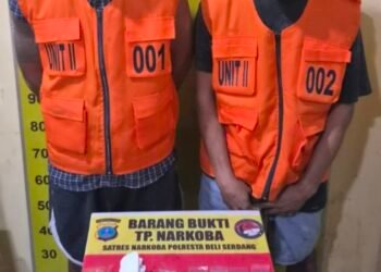 Dua Pengedar Sabu Pantai Labu Dicokok Polisi