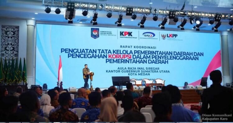 Bupati Karo Hadiri Rakor Penguatan Tata Kelola Pemerintahan dan Pencegahan Korupsi