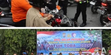 Kapolres Langkat Pimpin Strong Point Pagi dan Apel Operasi Patuh Toba 2026