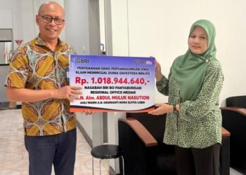 BRI Life Bayarkan Klaim Meninggal Dunia Rp1,018 Miliar kepada Ahli Waris Abdul Muluk Nasution