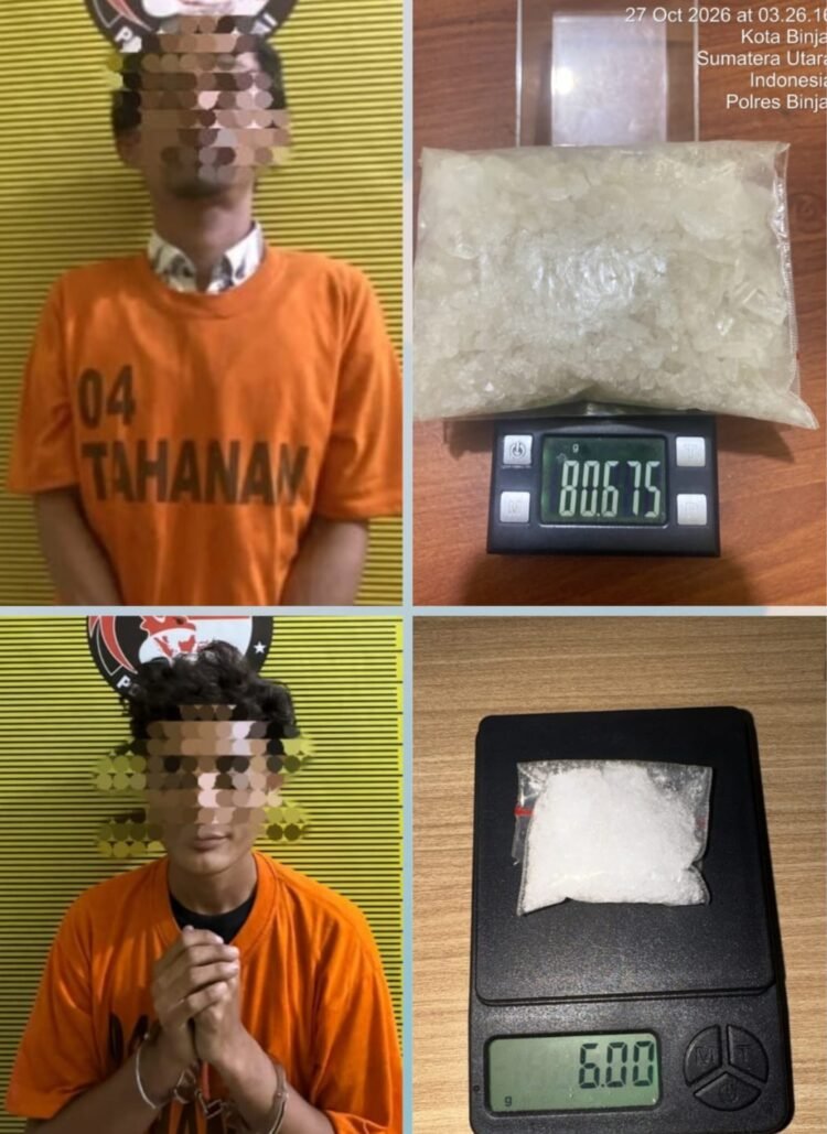 Polres Binjai Tangkap Dua Pengedar dengan 86,67 Gram Sabu