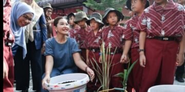 Kahiyang Ayu Ajak Siswa TK/SD Pertiwi Biasakan Hidup Sehat Sejak Dini