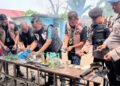 Petugas Temukan Pistol dan Sajam Saat Gerebek Sarang Narkoba Mencirim 