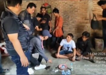 Gerebek Sarang Narkoba Rantau Panjang Polresta Deli Serdang Cuma Amankan 6 Pemakai, Bandarnya?