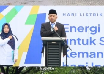 PLN Indonesia Power UBP Pangkalan Susu Gelar Upacara Hari Listrik Nasional