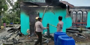 Rumah Warga di Desa Rimokayu Terbakar, Polsek Tiganderket Gelar Penyelidikan