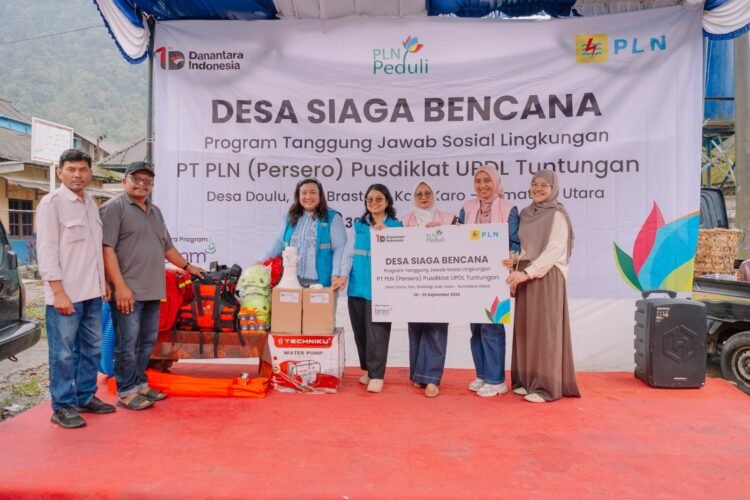 PLN Pusdiklat UPDL Tuntungan Hadirkan Desa Siaga Bencana di Desa Daulu Karo